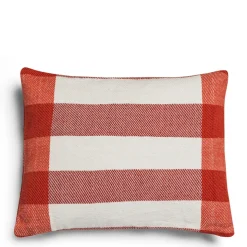 Abbey Stripe Cushion Fox Red