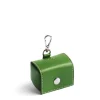 Apple Leather Poo Bag Holder Green