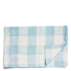 Blue & White Check Tablecloth