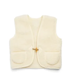 Childrens Gilet Natural Wool