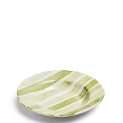 Circus Stripe Green Shallow Bowl