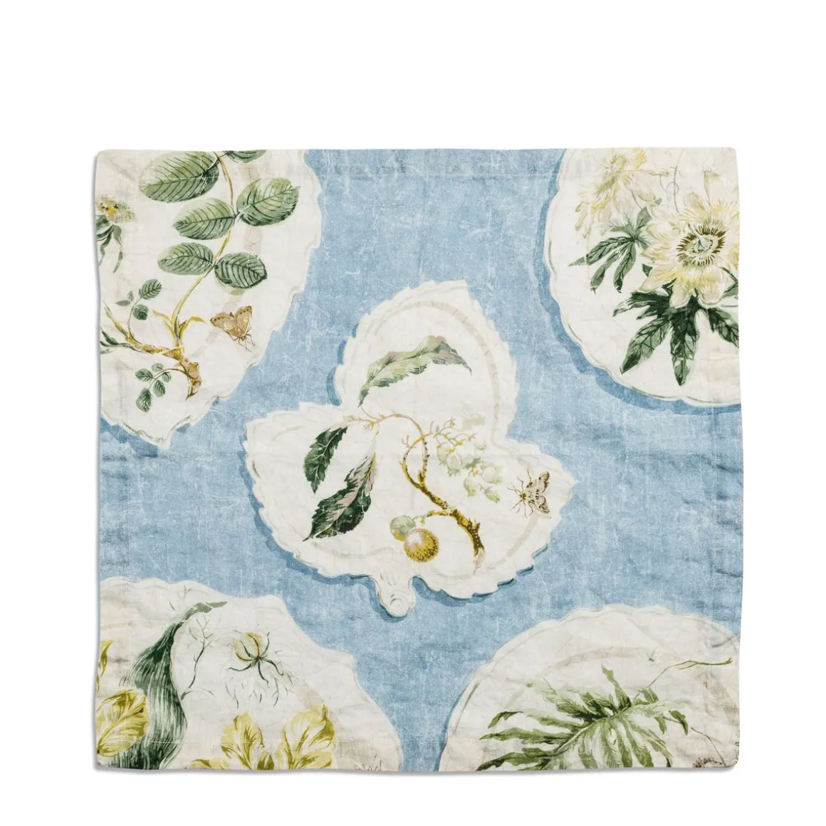 Daylesford X Colefax Quince Garden Napkin in Blue with Hazel