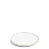 Edge Dessert Plate Dark Green