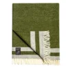 Elmstead Wool Throw Double Stripe Olive