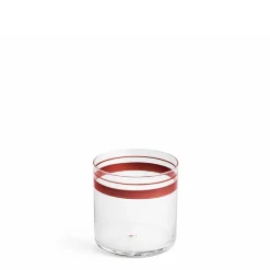 Fine Stripes Low Tumbler Claret