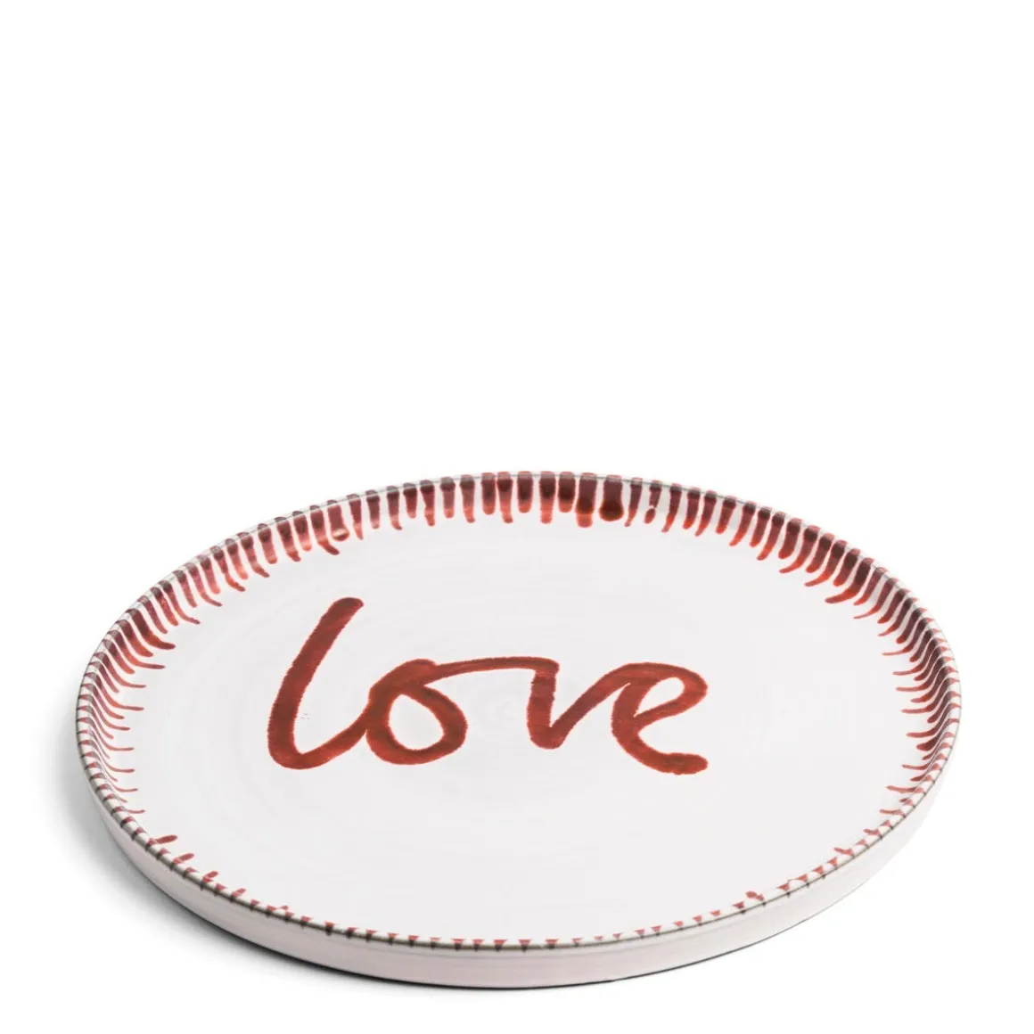 Galley Love Large Red Plate