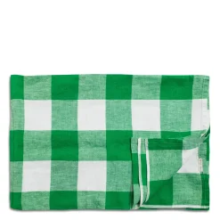 Green & White Check Tablecloth