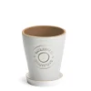 Large Lucas Planter with saucer White