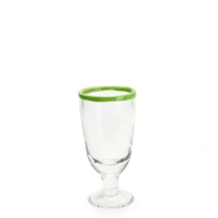 Ledbury Wine Glass Green Tipped