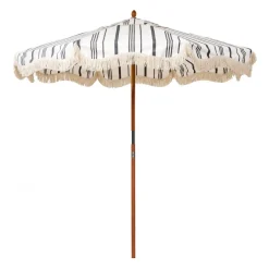Market Umbrella Black Stripe