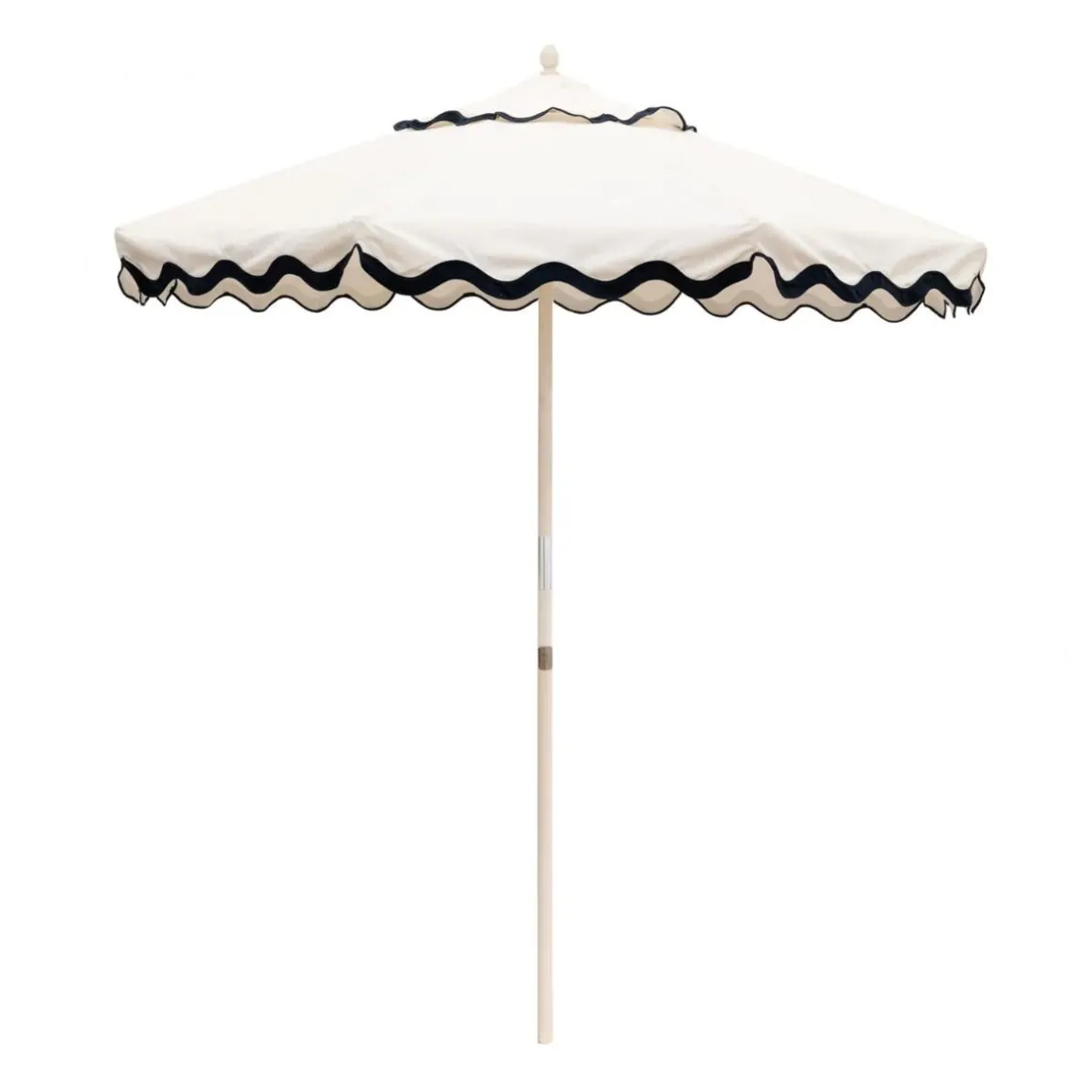 Market Umbrella White Scallop