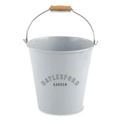 Metal Bucket with Wooden Handle
