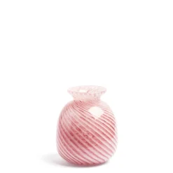 Miro Pink Spiral Stripe Vase