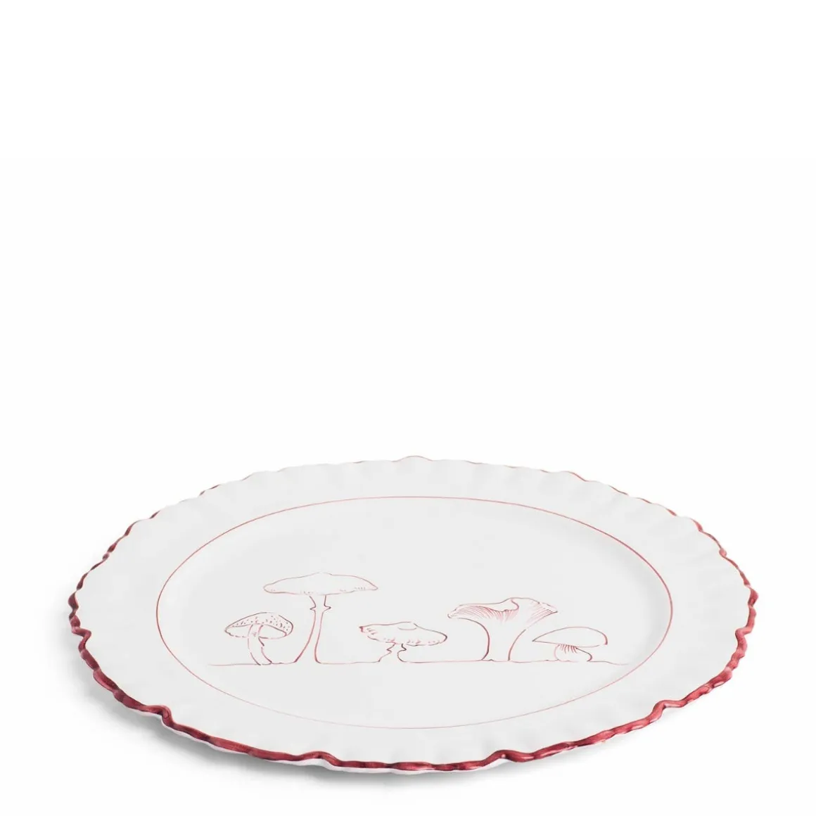 Mushroom Dance Plate Claret