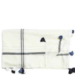 Nila Margin Tablecloth Blue