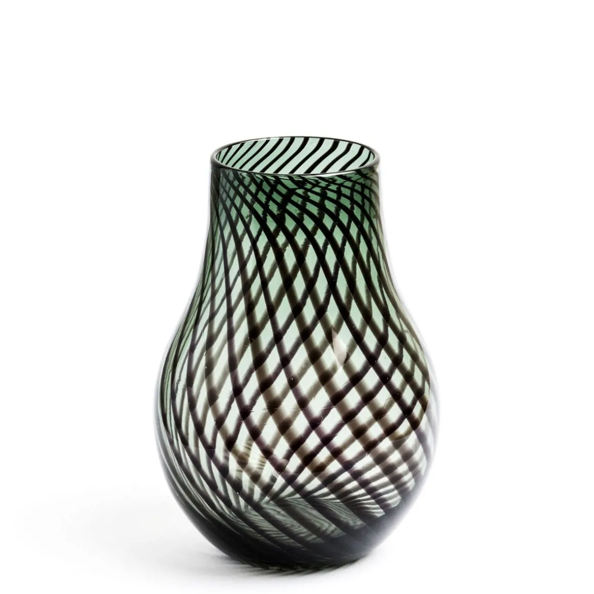 Riley Stout Green & Black Stripe Vase Tall
