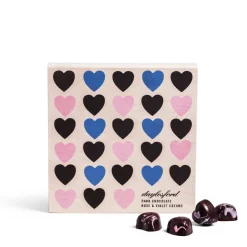 Rose & Violet Cream Hearts Wooden Box