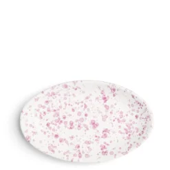 Solstice Splatter Oval Dish Lilac Ceramic