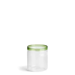 Tealight Candle Holder with Green Rim