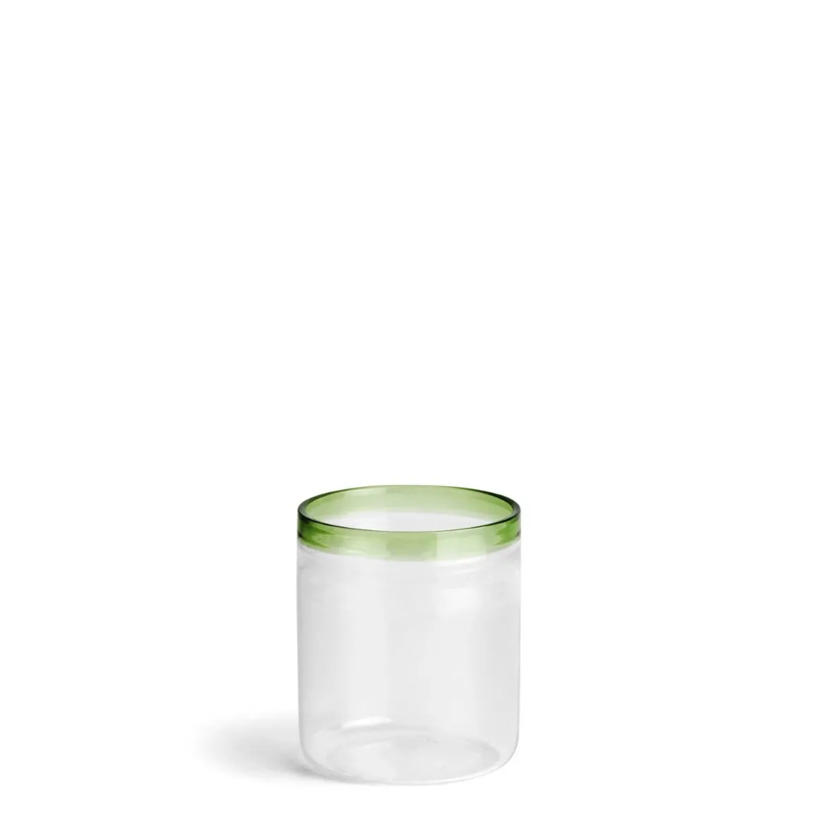 Tealight Candle Holder with Green Rim