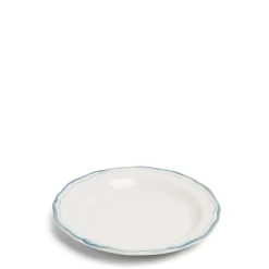 Vintage Side Plate Double Blue Border