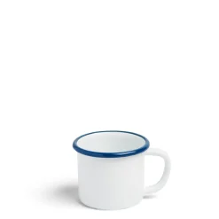 White & Blue Enamel Mug