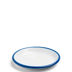 White & Blue Enamel Plate Small
