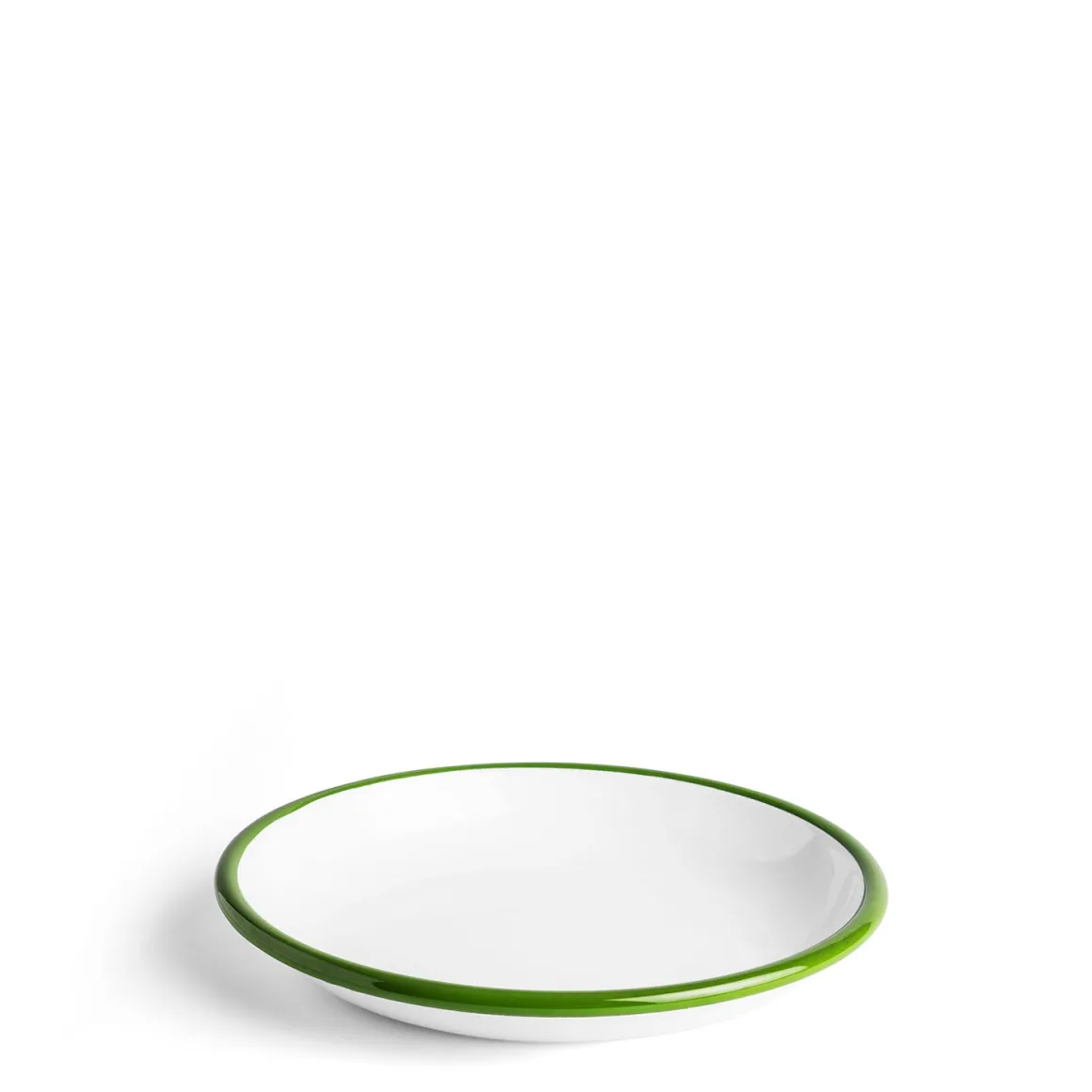 White & Green Enamel Bowl