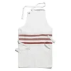 White & Red Stripe Apron