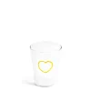 Yellow Heart Glass