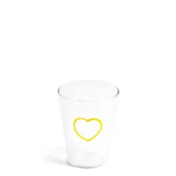 Yellow Heart Glass