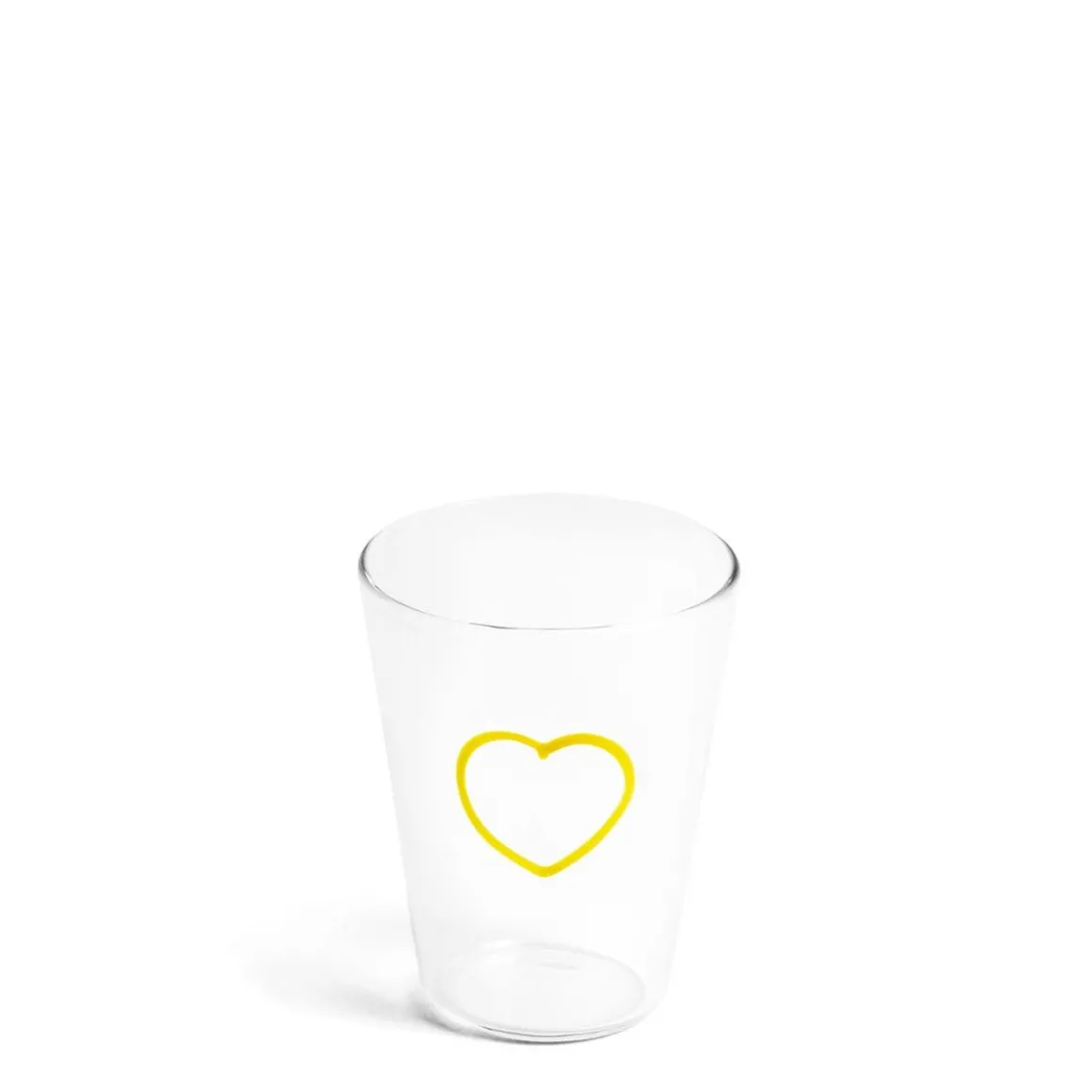Yellow Heart Glass