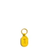 Yellow Leather Key Fob with a Bee